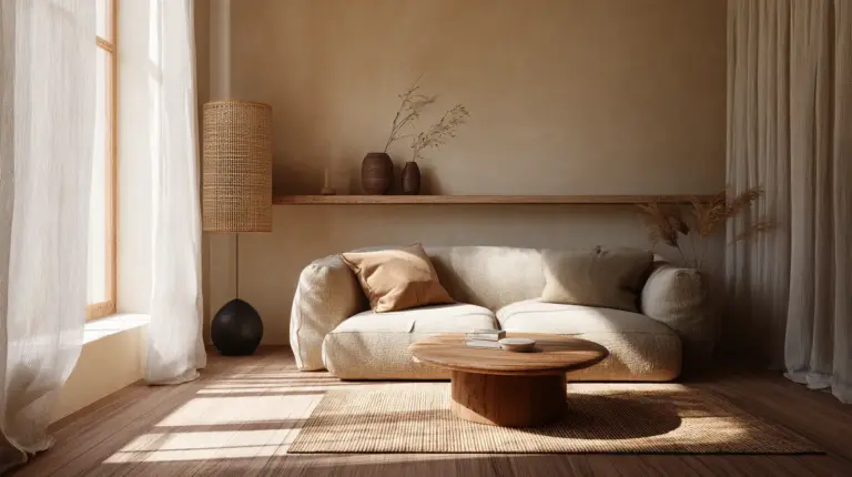 Serene Small Japandi Living Room