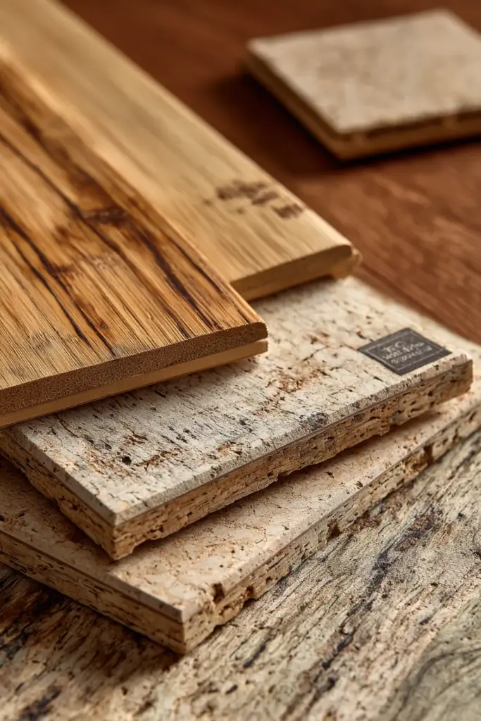 Sustainable Bamboo and Cork Flooring Detail
