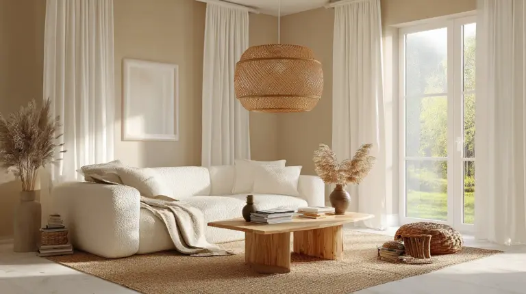 Textured Japandi Living Room