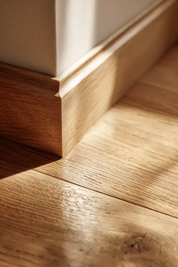 Wide-Plank Light Oak Floor Close-Up