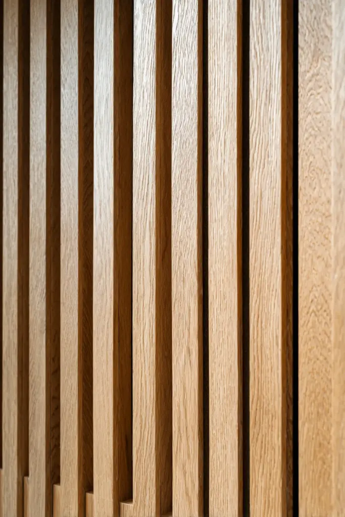 Wood Slat Accent Wall DIY Detail