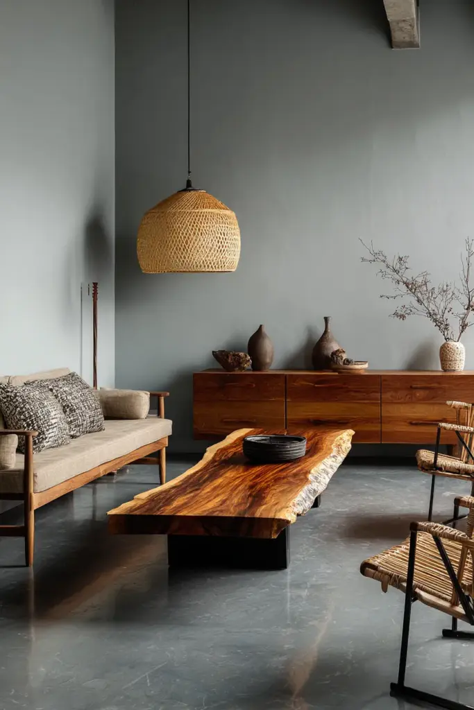 Wood and Concrete Contrast