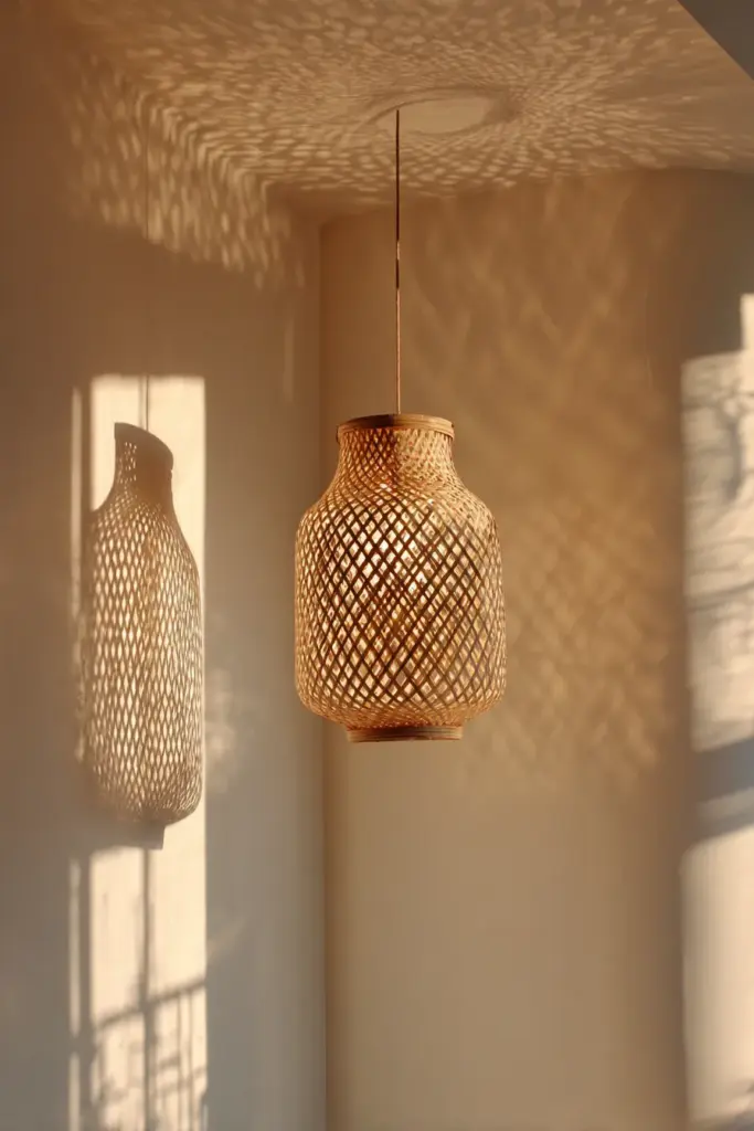 Woven Pendant Lighting Mood