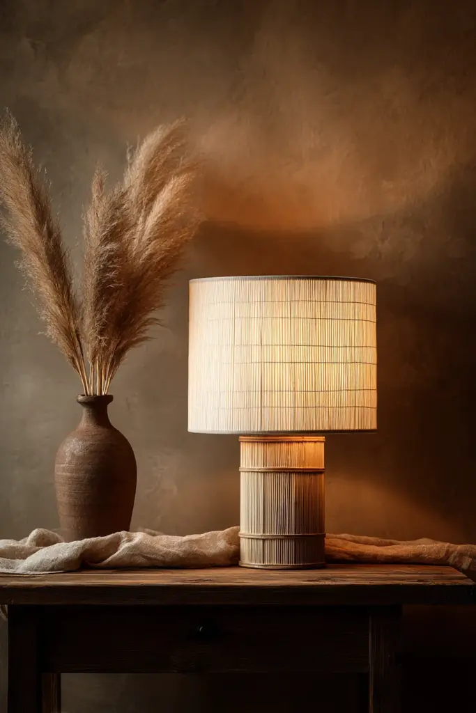 Bamboo Rice Paper Table Lamp