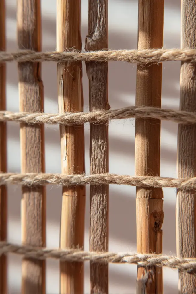 Bamboo Slat Panel Close-Up