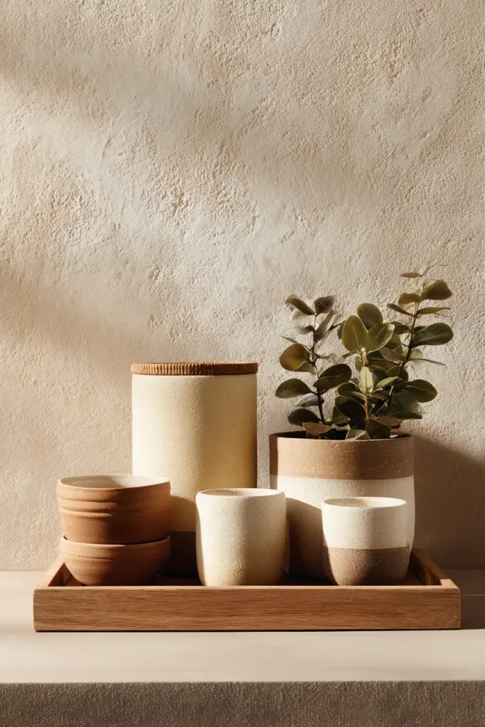 Containers and Trays for Japandi Herbs