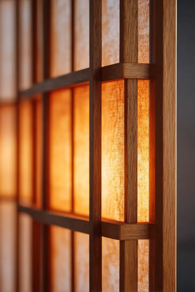 Folding Shoji Screen Close-Up