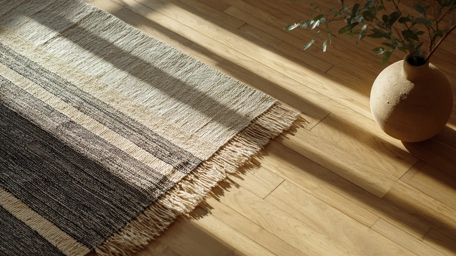 Handwoven DIY Japandi rug