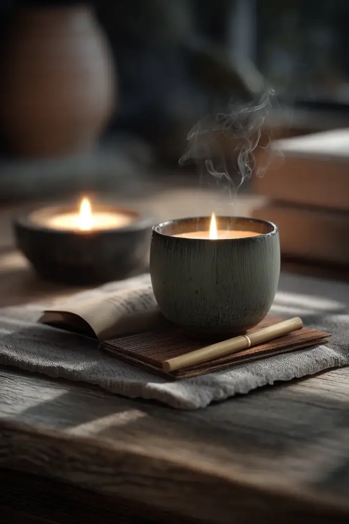 Japandi Evening Candle Ritual
