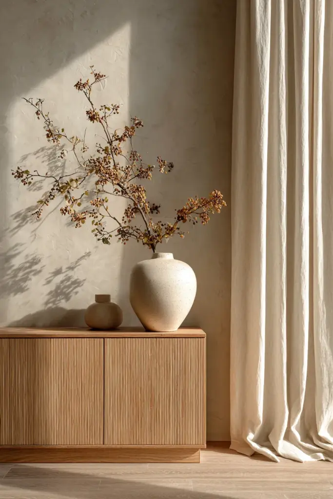 Japandi Garland Styled in Living Room
