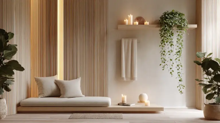 Japandi Living Room Wall