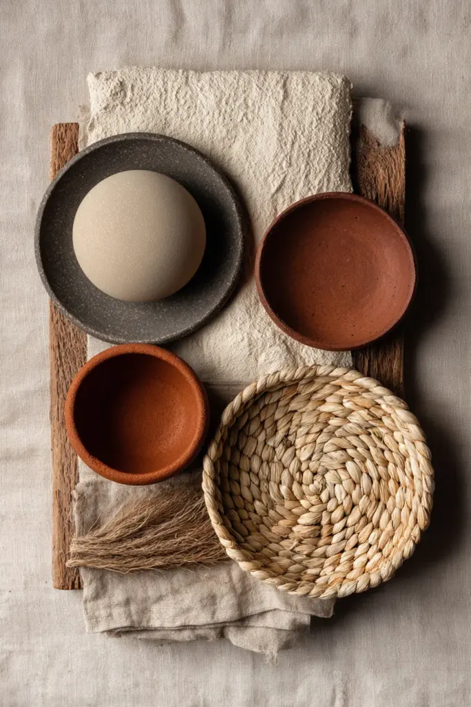Japandi Materials Flatlay