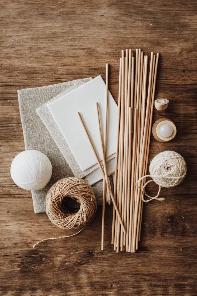 Japandi Natural Materials Flatlay