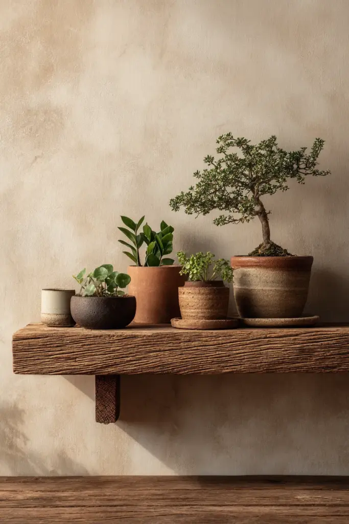 Japandi Plant Collection Shelf