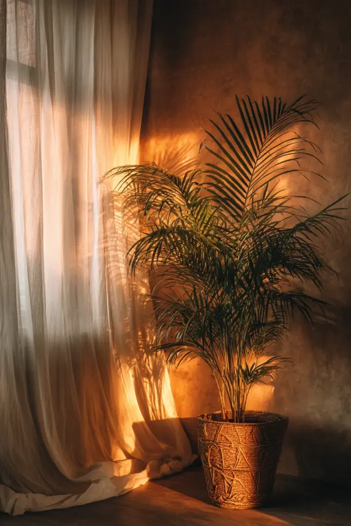 Japandi Plant Styling with Layered Lighting