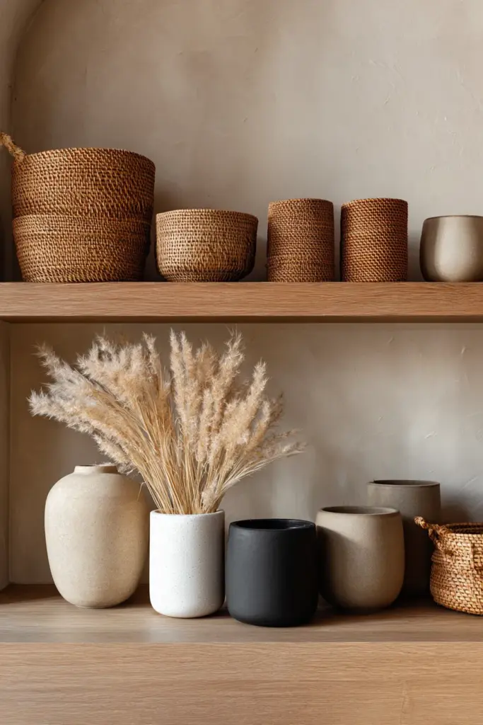 Japandi Pot Selection Shelf