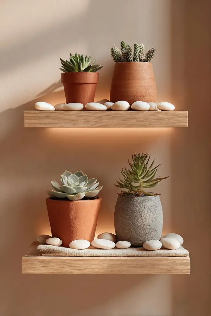Japandi Shelf Succulent Grouping
