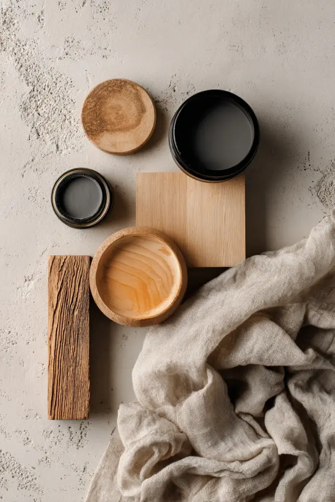 Japandi Wood and Finish Materials