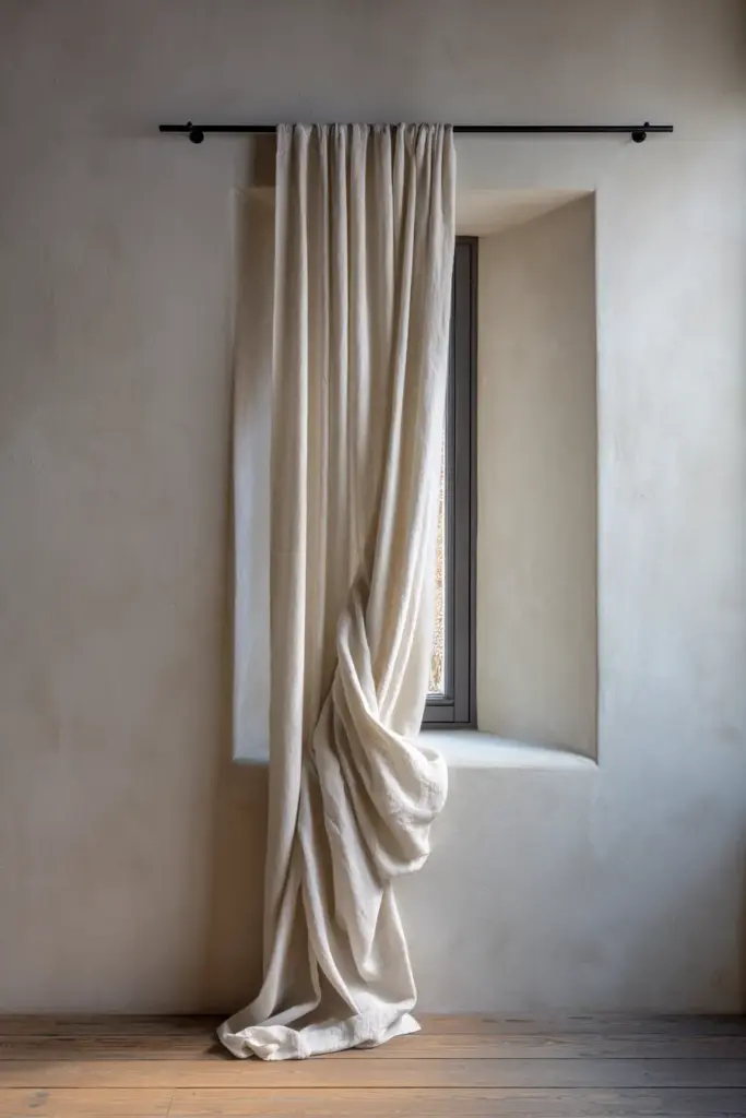 Linen Flat Sheet Curtain Styling