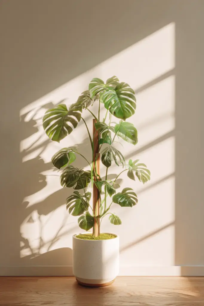 Monstera Deliciosa Japandi Setup