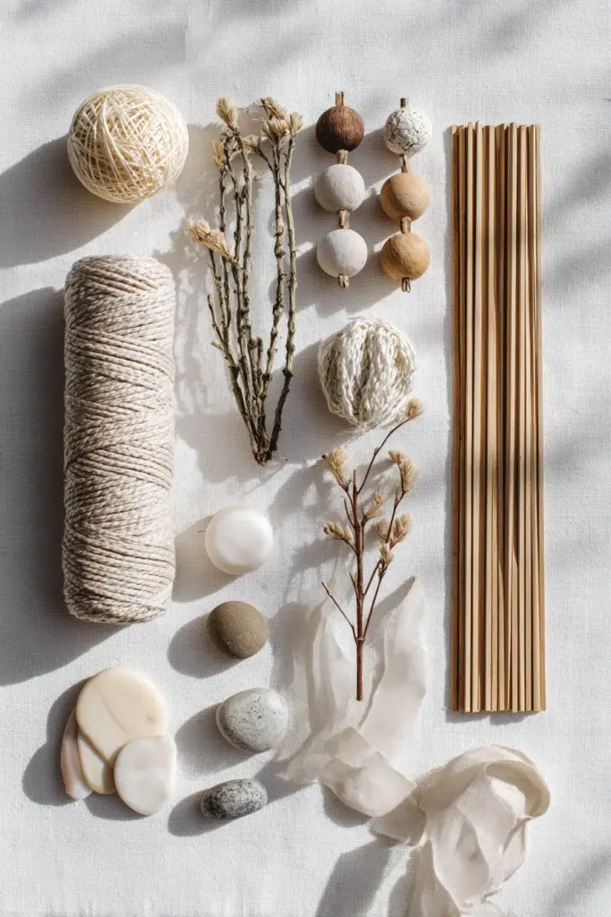 Natural Materials Flat Lay