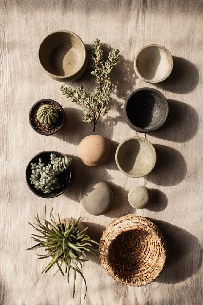Natural Planters Flat Lay