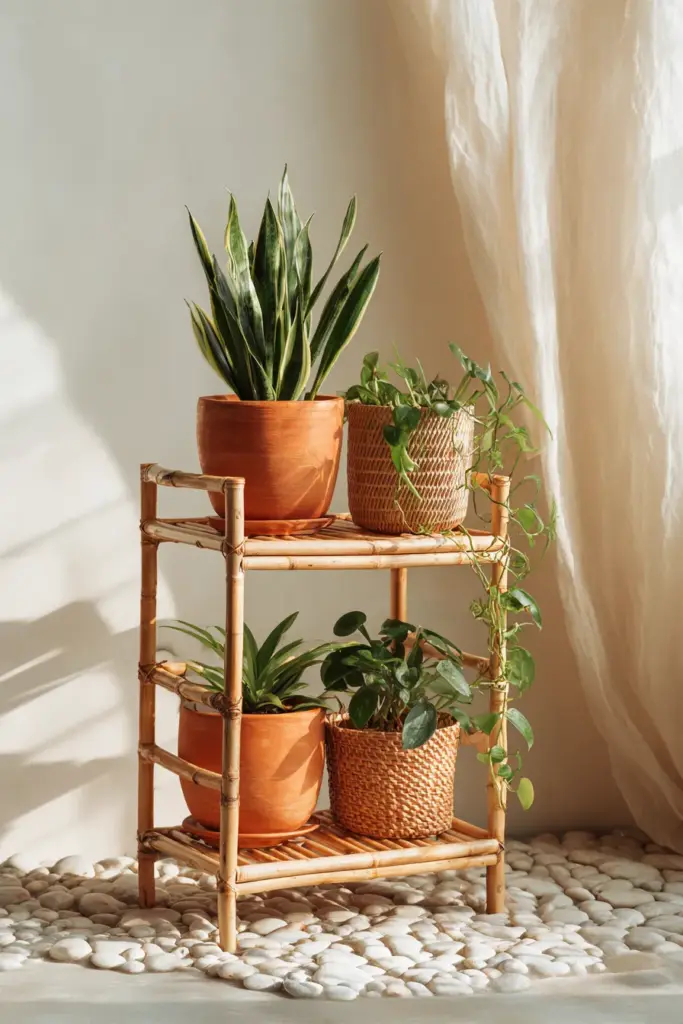 Post-Repot Japandi Shelf Styling