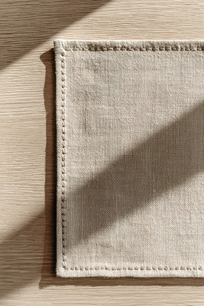 Sewn Linen Placemat Step Visual
