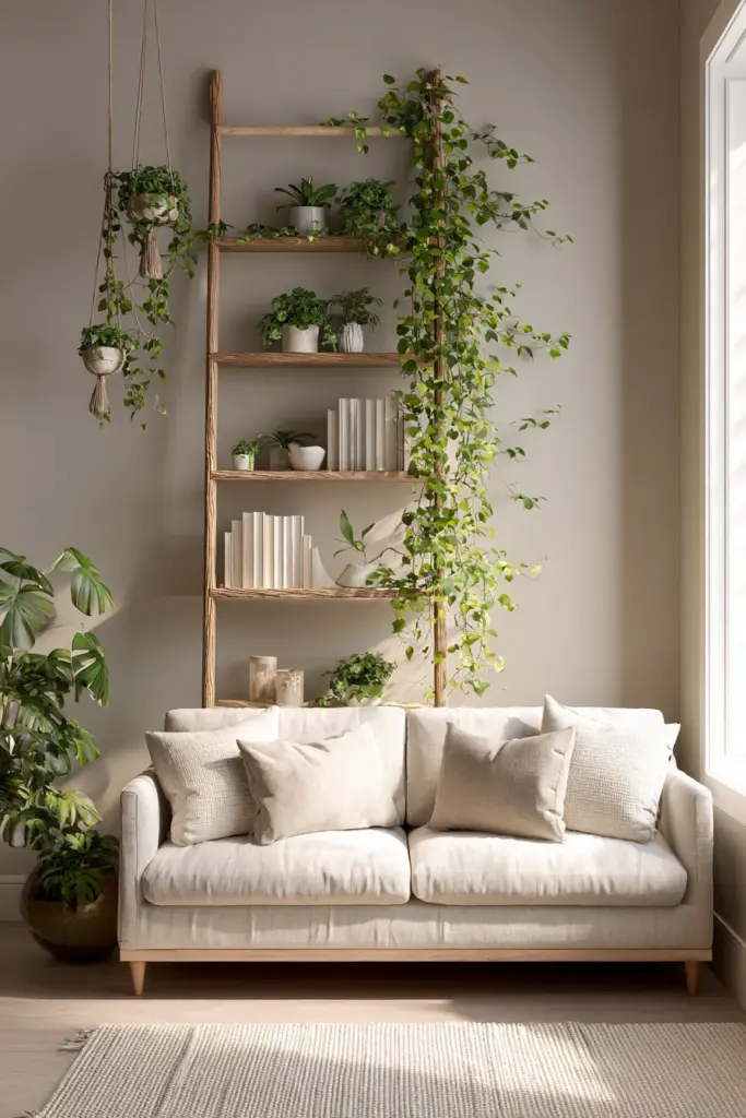 Small Space Japandi Plant Wall