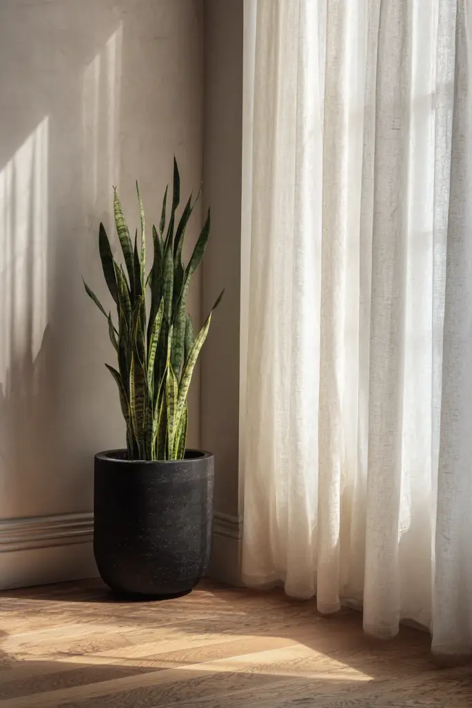 Snake Plant in Japandi Corner