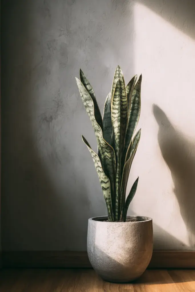 Snake Plant in Japandi Corner