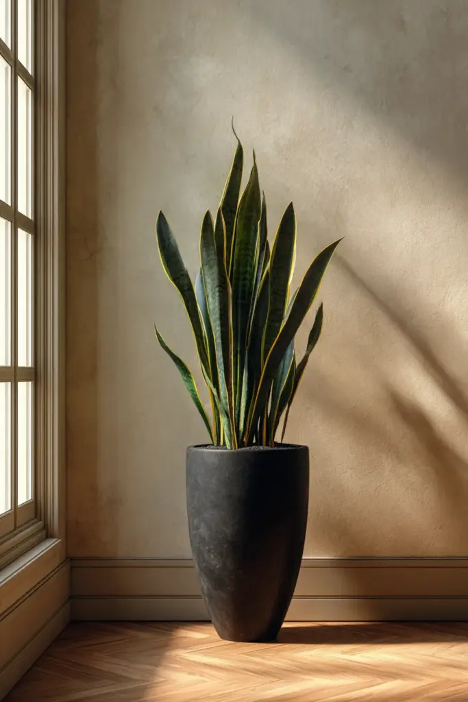 Snake Plant in Japandi Corner
