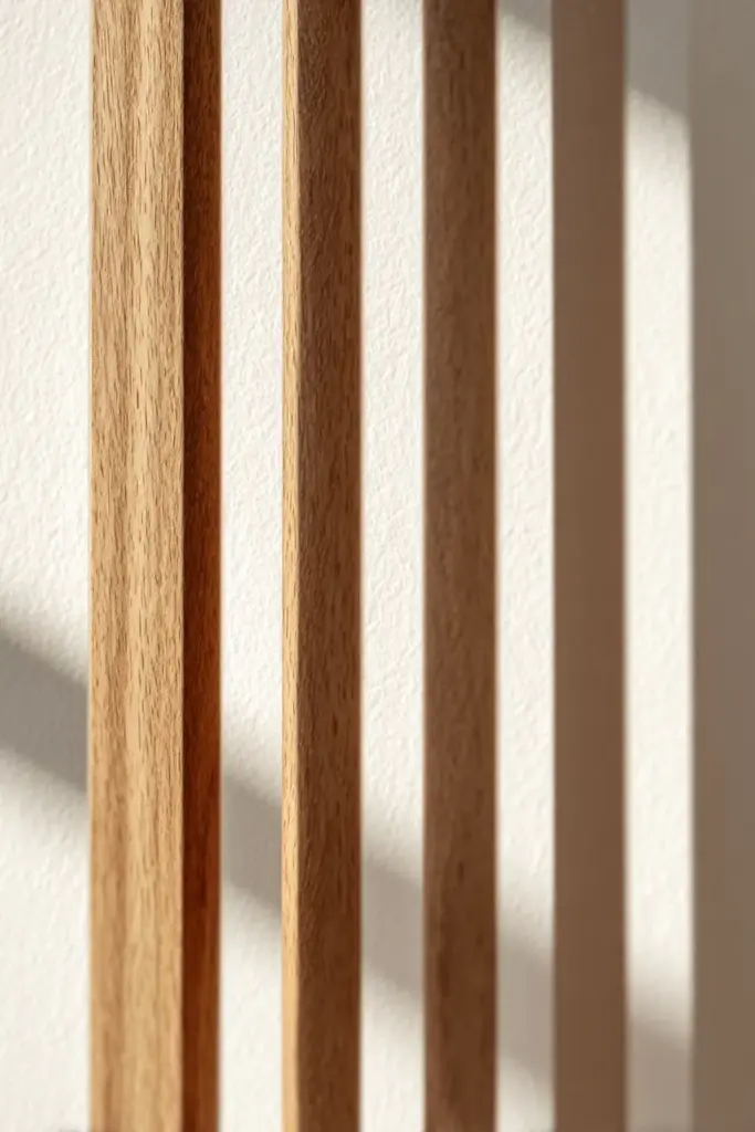 Vertical Wood Slat Panel Detail