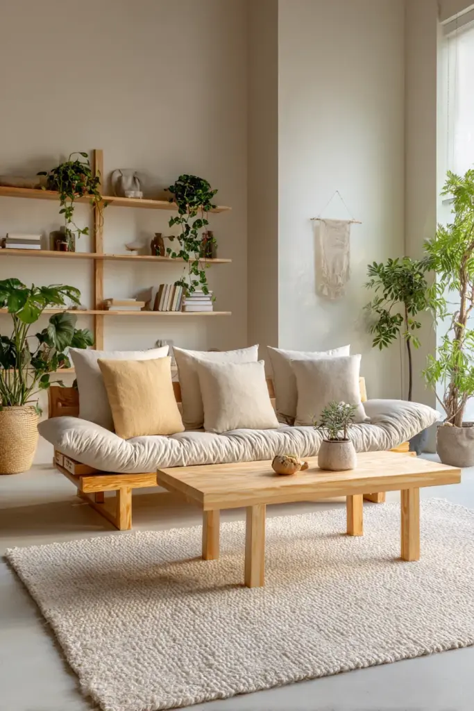 Affordable Japandi Living Room Setup