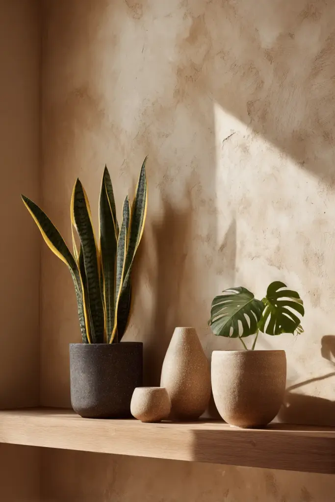 Architectural Plants in Japandi Space