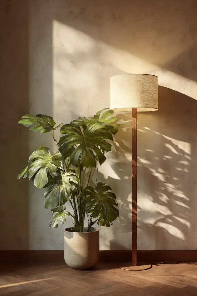 Biophilic Japandi Plant and Light