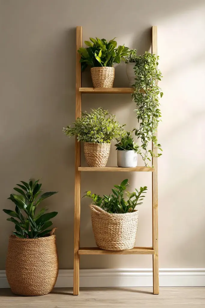 Budget Japandi Plant Shelf Styling