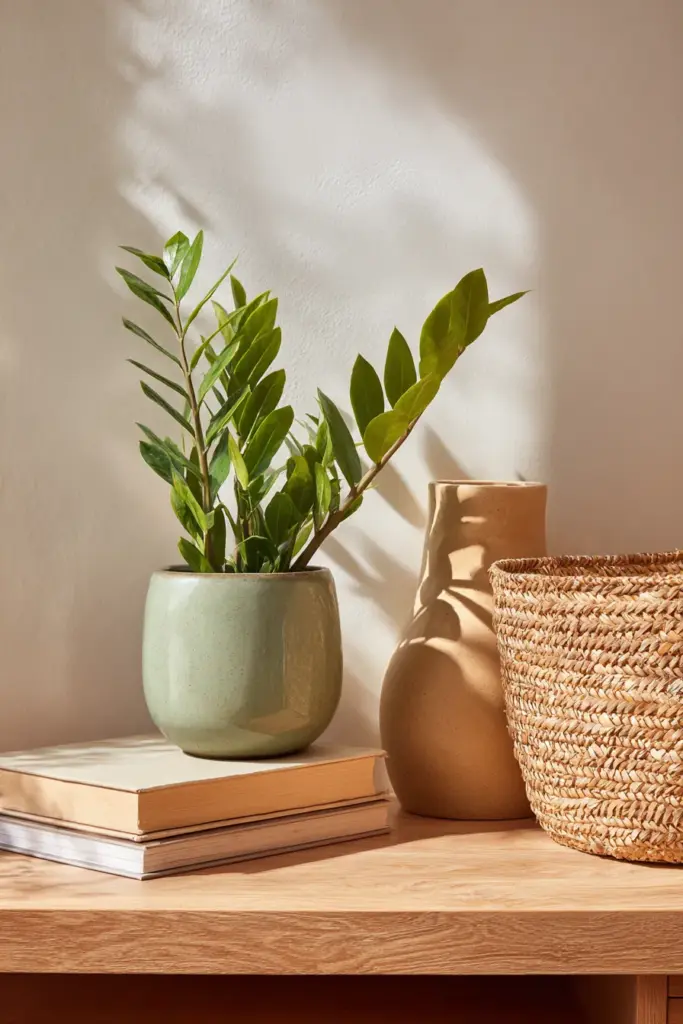 Budget Japandi Shelf Styling with Plants