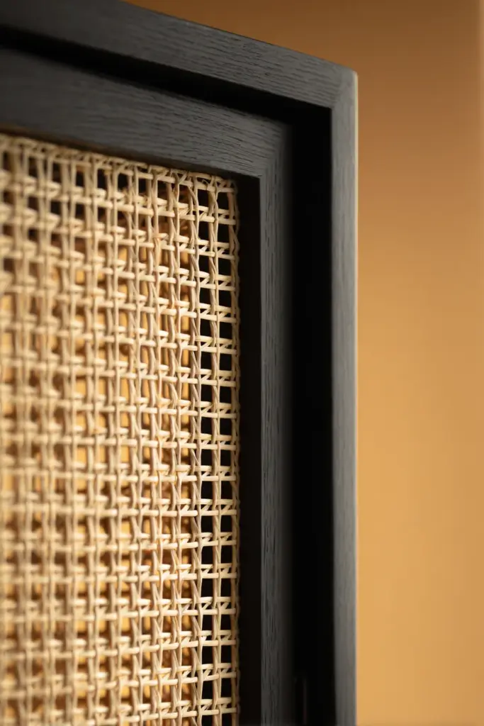 Cane Webbing Cabinet Detail