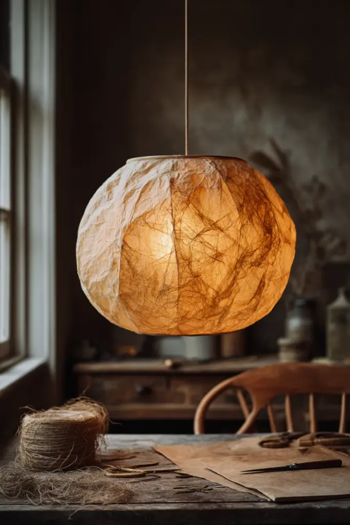 DIY Rice Paper Bamboo Shade