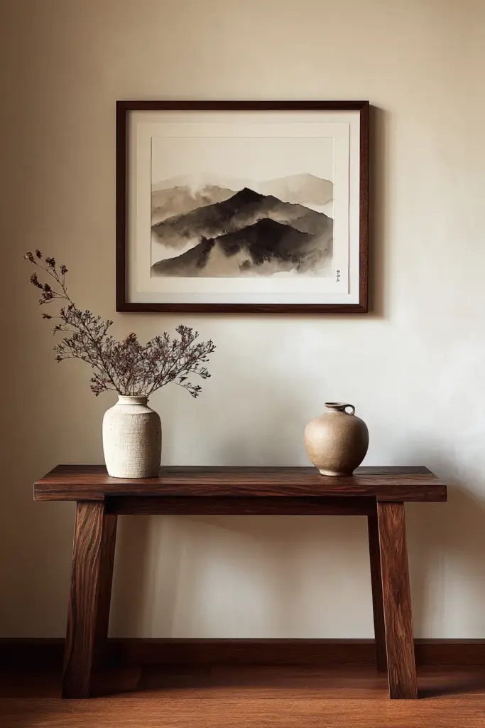 Ink Wash Landscape Japandi Art
