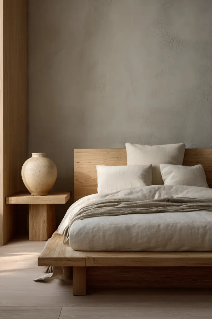 Japandi Bedroom with Repurposed Furniture