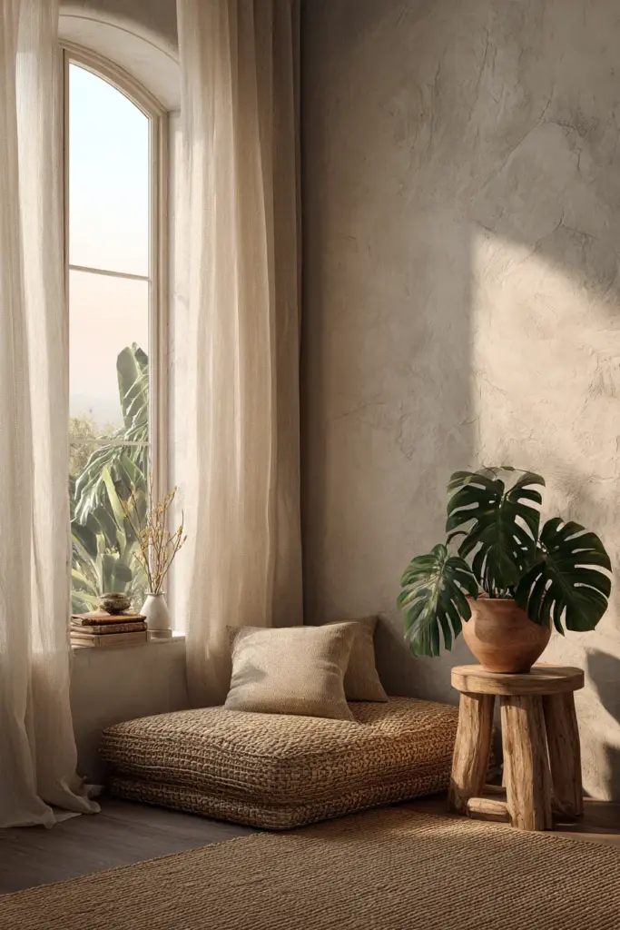 Japandi Cozy Reading Nook