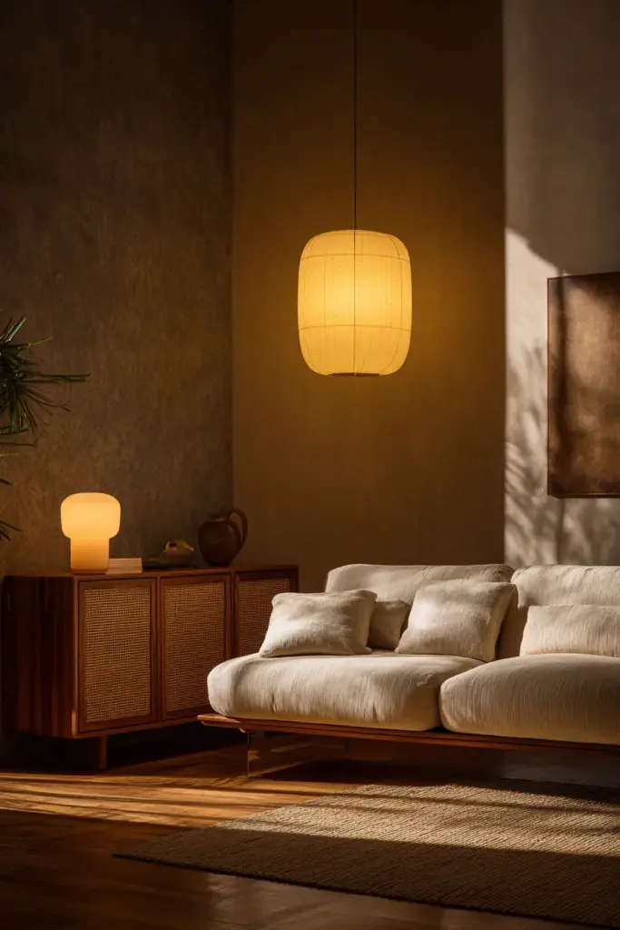 Japandi Lighting Mood at Dusk