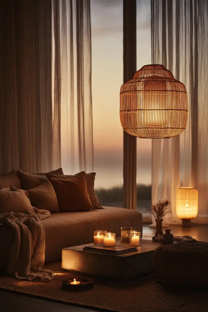 Japandi Lighting — Warm Layered Glow