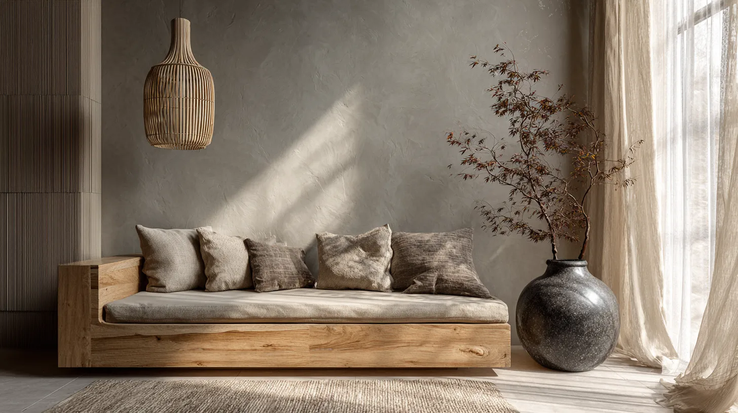 Japandi Living Room Natural Elements