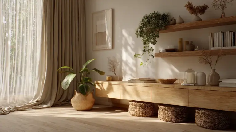 Japandi Living Room Storage