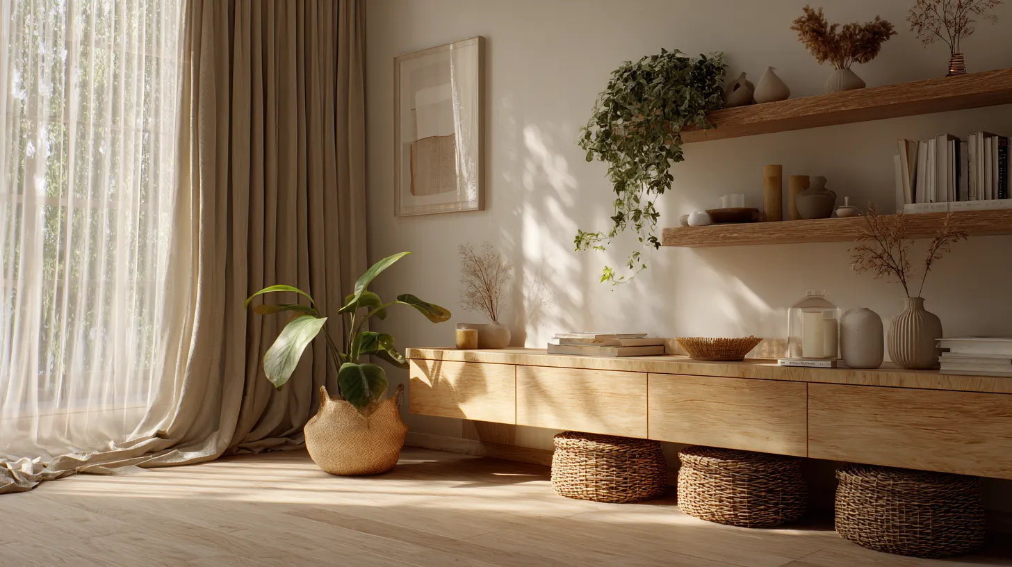 Japandi Living Room Storage