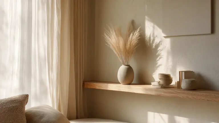 Japandi Living Room Wall