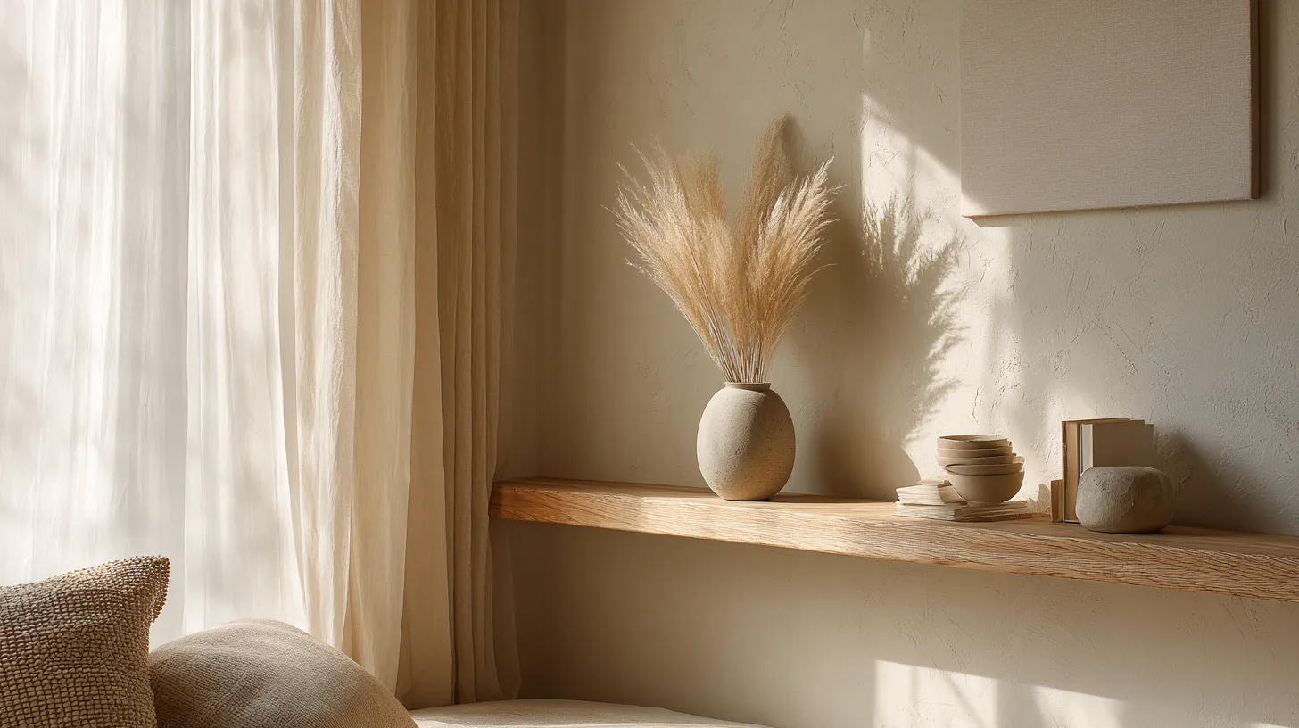 Japandi Living Room Wall